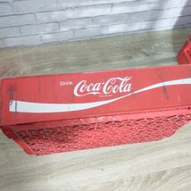 4057 【昭和レトロ】コカ・コーラ Coca Cola ボトル プラケース DRINK 旧ロゴ 赤色 3箱セット_画像7