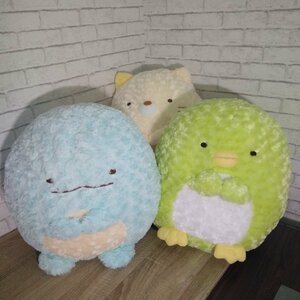 4084 【現状品】すみっこぐらし ぬいぐるみ マスコット プレミアム ねこ とかげ ぺんぎん 3体セット