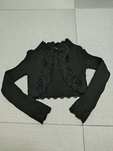 MISCH MASCH　ミッシュマッシュ　レース付ボレロ　黒色　38サイズ（M）