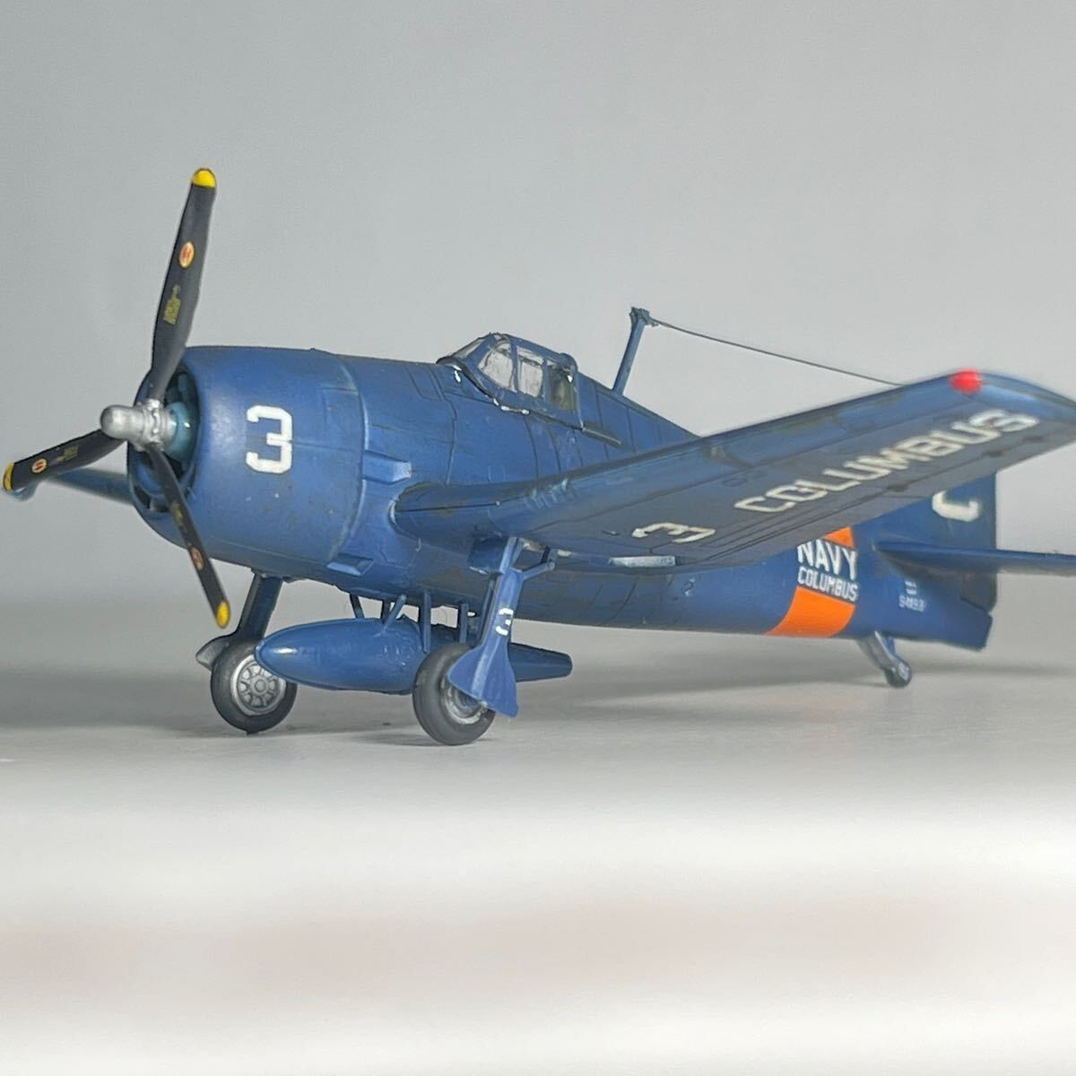 Platts 1/144 F6F-5 Hellcat Completed Painted U.S. Navy Reserve Squadron Plastic Model Fighter, plastic model, aircraft, Finished product