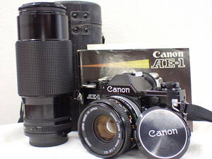UH1586《1円》《シャッターOK》Canon キャノン AE-1 / FD 50mm F1.8 / FD 70-210mm F4 / 取説付