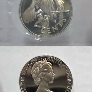 KK959 英領ヴァージン諸島公式コイン 1974年版プルーフ・セット BRITISH VIRGIN ISLANDS PROOF SET 銀貨 海外貨幣 しおり・ケース付きの画像4