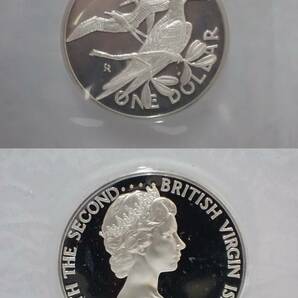 KK959 英領ヴァージン諸島公式コイン 1974年版プルーフ・セット BRITISH VIRGIN ISLANDS PROOF SET 銀貨 海外貨幣 しおり・ケース付きの画像2
