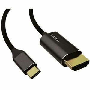 新品 Lazos 変換ケーブル 1.8m USB type-C - HDMI(オス) スマホの画面を大きい画面で見たい