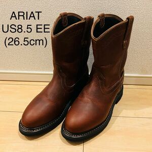 【未使用に近い】ARIAT アリアット ウエスタンブーツ ブラウン 茶色 シエラ WATER PROOF 防水 新品に近い 美品