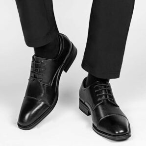 [VARNIC] ビジネスシューズ メンズ スニーカー 革靴 紳士靴 通気 防水高級レザー ウォーキング 歩きやすい 防滑の画像2