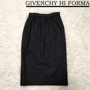 GIVENCHY HI FORMAL ジバンシー レディース スカート ブラック サイズ8 訳あり ウール100％ 裏地あり スリット フォーマル シンプル