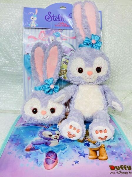 新品 未使用 ディズニー TDS ダッフィー 友達 ステラルー ウサギ ステラ・ルー 初日購入 初期ロット ぬいぐるみ コインケース コス 4点