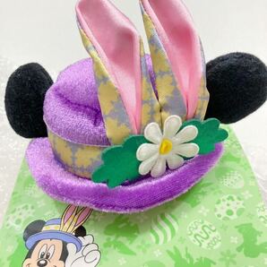 新品　未使用　ディズニーランド　TDL ディズニーイースター　ミッキー とお揃い　ウサギ 耳付き　シルクハット　パッチン　アクセサリー