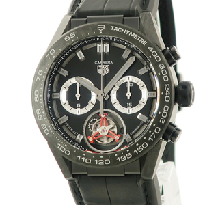 【3年保証】 タグホイヤー カレラ ホイヤー02T トゥールビヨン クロノグラフ 日本限定 CAR5A8AD.FC6415 黒 赤 自動巻き メンズ 腕時計
