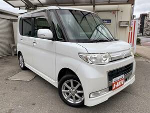 乗り出し総額約25万円です!! H22年式 タントカスタム◆キーフリー ナビ TV パワスラ他◆修復歴無◆予備検査付き◆商品詳細もご覧ください。