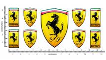 即納 フェラーリ FERRARI ロゴ 跳ね馬 イタリア シールド KIT 3D 9枚セット ステッカー 《送料無料》_画像1