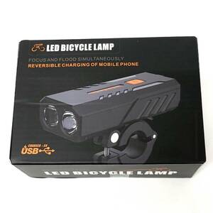 ★【在庫処分価格】Cemoy 自転車 ライト LED 3000mAh大容量 自転車用シートクランプ付き 3段階照明モード 防災 緊急対応☆T04-327a