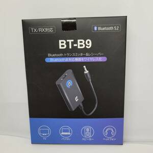 ★【在庫処分価格】Eletoker Bluetooth 5.2 トランスミッター レシーバ ー BT-B9 受信機 送信機 一台二役 2台同時接続 ☆C04-334a