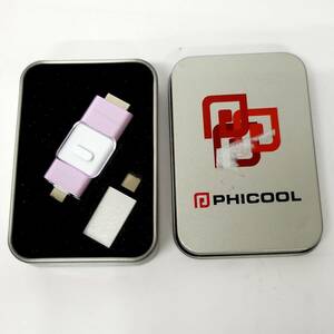 ★【在庫処分価格】PHICOOL USBメモリー 128GB ４in1高速 iOS/Type-C/USB/Micro USB搭載 スライド式☆C04-344a