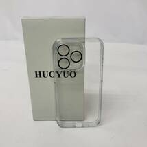 ☆【在庫処分価格】HUOYUO iPhone15 Pro ケース スマホケース クリア カメラレンズ一体型☆C04-530a_画像1