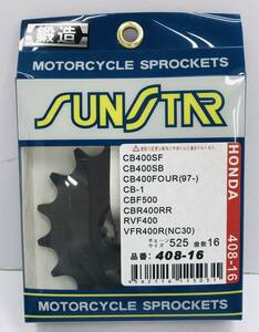 ★【在庫処分価格】SUNSTAR サンスター スプロケット 408-16 チェーンサイズ525 歯数16 バイク用品☆C04-582b