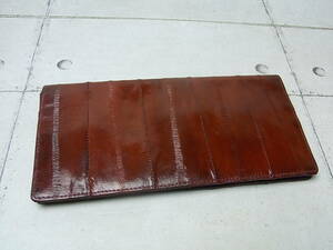 GENUINE EEL SKIN　二つ折り長財布　イールスキン/うなぎ皮　USED