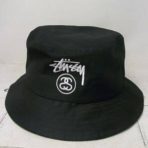 STUSSY/ステューシー バケット・ハット 帽子 ブラック/黒 USED/美品の画像8