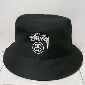 STUSSY/ステューシー バケット・ハット 帽子 ブラック/黒 USED/美品の画像2