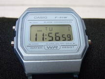 CASIO/カシオ　デジタル腕時計　F-91W　チープカシオ　水色・スケルトン　美品/稼働中_画像8