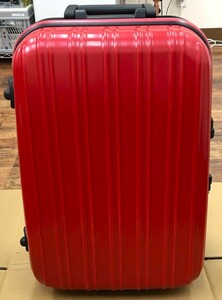 6350【中古品】EMINENTスーツケース キャリーバッグ　大容量　朱色キャリーケース　