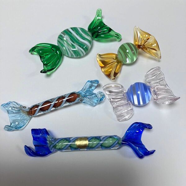 ムラーノmurano ヴェネチアンガラス ベネチアングラス　キャンディ　飴　箸置き　硝子細工