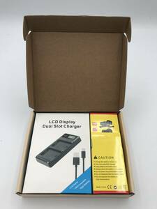 LCD Display Dual Slot Charger　バッテリーセット　未使用　【O441】