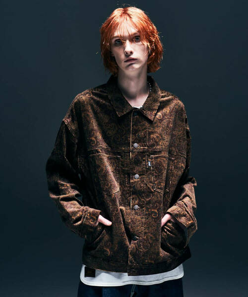 glamb グラム / Corduroy Classic JKT コーデュロイクラシックジャケット Paisley brown ペイズリーブラウン L GB0322/JKT17