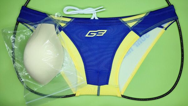 ☆新品☆M☆GX3 ジーバイスリー SPLASH SPORTS ビキニパンツ 競パン 競泳水着 ローライズ 透け防止パッドネイビー