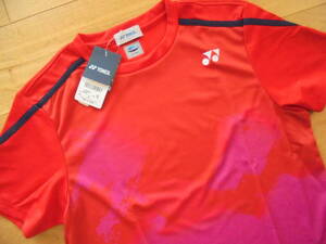新品 ヨネックス YONEX 10266 ユニセックス ゲームシャツ フィットスタイル L サンセットレッド ユニフォーム テニス バドミントン ドライ