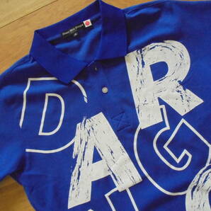 日本製 ダンスウィズドラゴン DANCE WITH DRAGON D1-145307 半袖ドライポロシャツ サイズ3 L ブルーの画像1