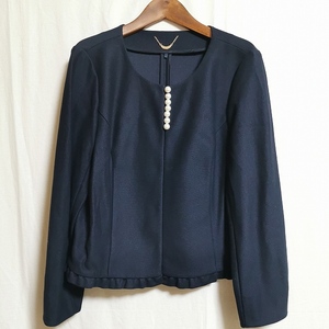 #anc rose Tiara Rose Tiara jacket no color pearl 46 navy blue large size lady's [857903]