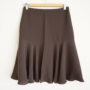 #anc Armani ko let's .-niARMANICOLLEZIONI skirt 40 burns tea plain Italy made lady's [875353]