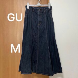 GU デニムスカート　マーメイド ロング スカート　M