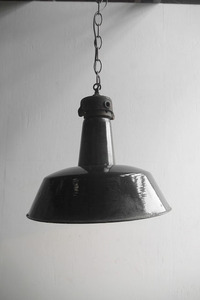 アンティーク　フランス　インダストリアル　ホーロー吊り下げランプ [gl0-31]　ライト