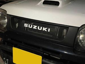 [ free shipping ]JB23 Jimny front grille mesh grille SUZUKI Logo chipping 