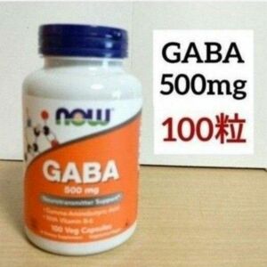 ナウフーズ　GABA(ギャバ)　500mg ビタミンB6配合 100粒 1個 NOW FOODS　期限2028.8