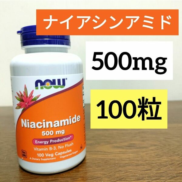 ナウフーズ　ナイアシンアミド　500mg ベジカプセル100粒　期限2027年9月