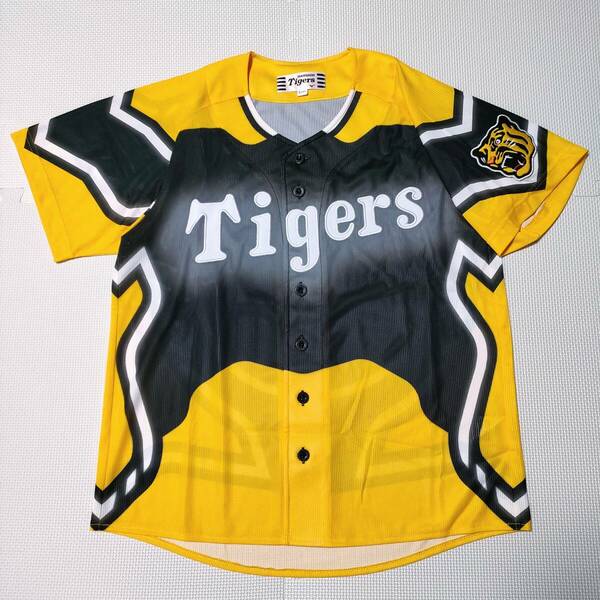 ■阪神タイガース ウル虎の夏2023 刺繍ユニフォーム ウェア ゲームシャツ イエロー ブラック 黄色黒白 S HANSHIN TIGERS NPB 日本プロ野球