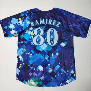 ■横浜DeNAベイスターズ ヨコハマ スターナイト2017 ラミレス監督 RAMIREZ 刺繍レプリカユニフォーム ウェア シャツ #80 背番号80 L NPB