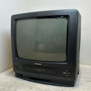 [ junk ] SHARP televideo 14 type VT-14M20 retro Anne teak brown tube tv sharp tv 