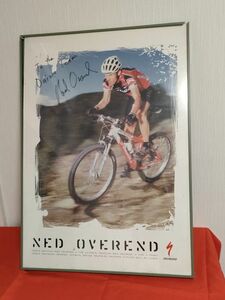 サイン入り NED OVEREND　ダイワ　DAIWA　チーム　ポスター　希少　レア　自転車　マウンテンバイク