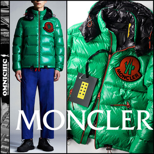 国内正規品■新品23万ビックワッペンロゴ【2 MONCLER GENIUS 1952 】モンクレールジーニアス美しい発色HAGGIナイロンダウンジャケット1/M