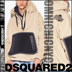 絶妙な配色リーフロゴ！■新品190,300円【DSQUARED2】ディースクエアード/22-23AW/アノラックウィンドブレーカーオーバーパーカーブルゾンM