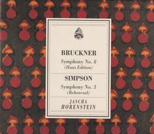 伊INTAGLIO初期盤★ホーレンシュタイン&ロンドンso.ロイヤルpo.他/ブルックナー:交響曲第8番,シンプソン:同第3番リハーサル(2CD)