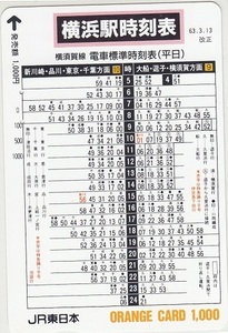 ＪＲ東日本「横浜駅時刻表」使用済み