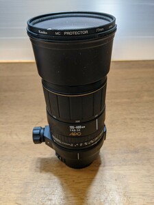 IY0865 SIGMA EX APO 135-400mm F4.5-5.6 キャノン/シグマ ケース付 動作未確認 現状品 JUNK