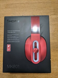 IY0892 1MORE MK801 オーバーイヤーヘッドフォン/ヘッドフォン/レッド/ワンモア 動作品 現状品 