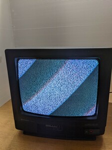 IY0900 HITACHI C14-MR2 ブラウン管テレビ /95年製/通電のみ確認。プレステ2でのゲームは確認。現状品 JUNK